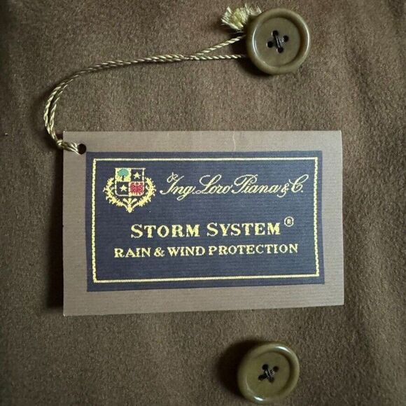 NWT Loro Piana Storm System Rain & Wind Protection Brown Cashmere Trench Coat 46 - Picture 14 of 16